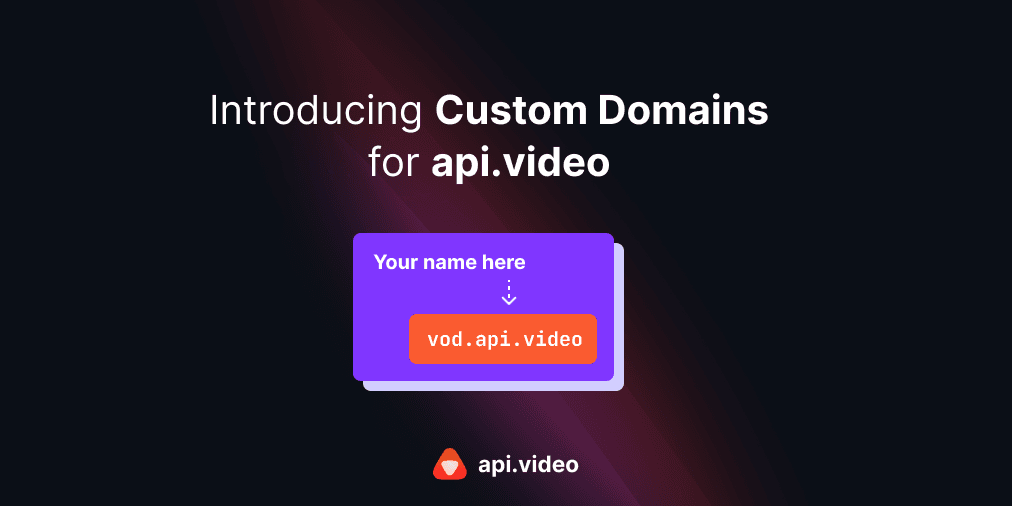 api.video Custom domains