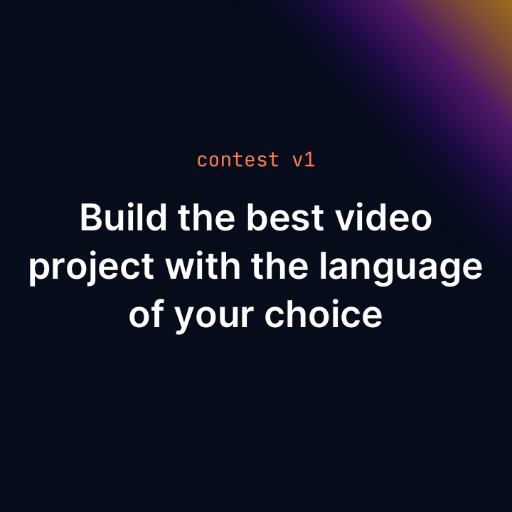 Be part of api.video's first online contest! We're looking for the most creative and inspiring implementation of our API