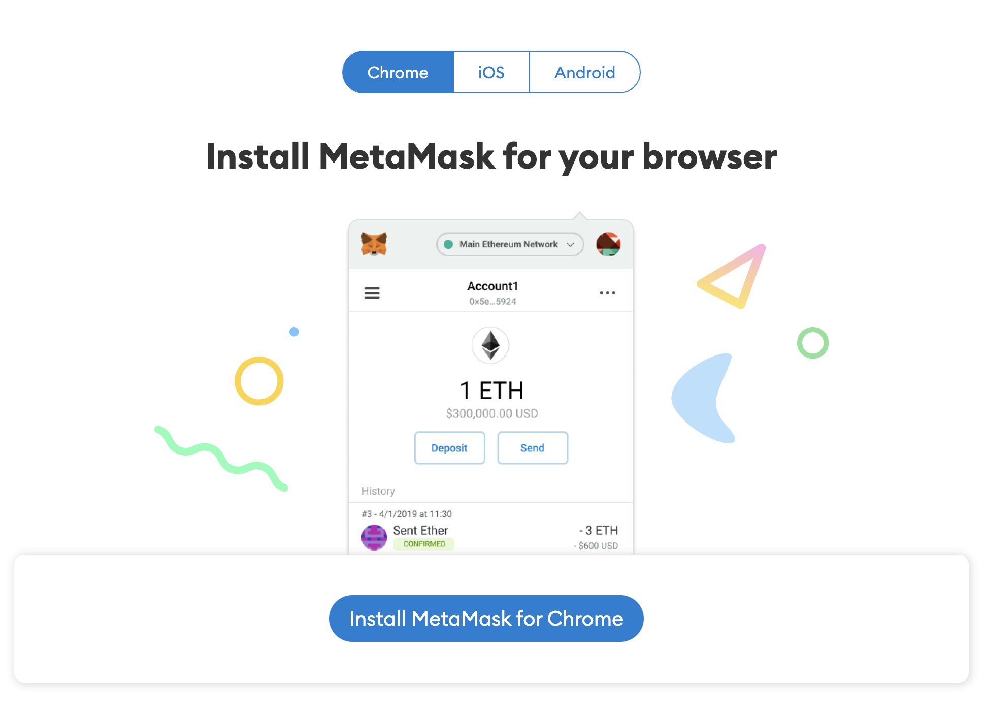 Install MetaMask for your Browser 