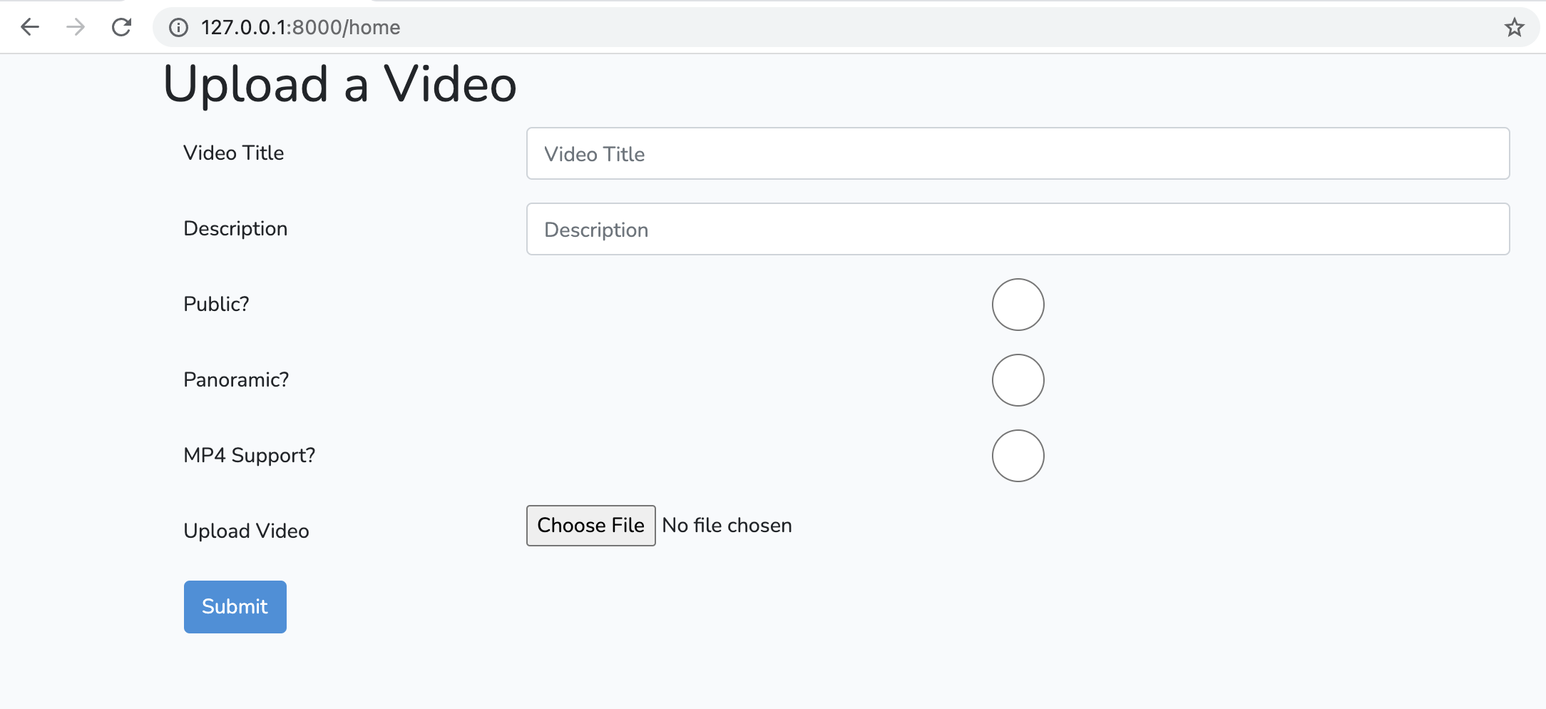 Upload a video with Laravel