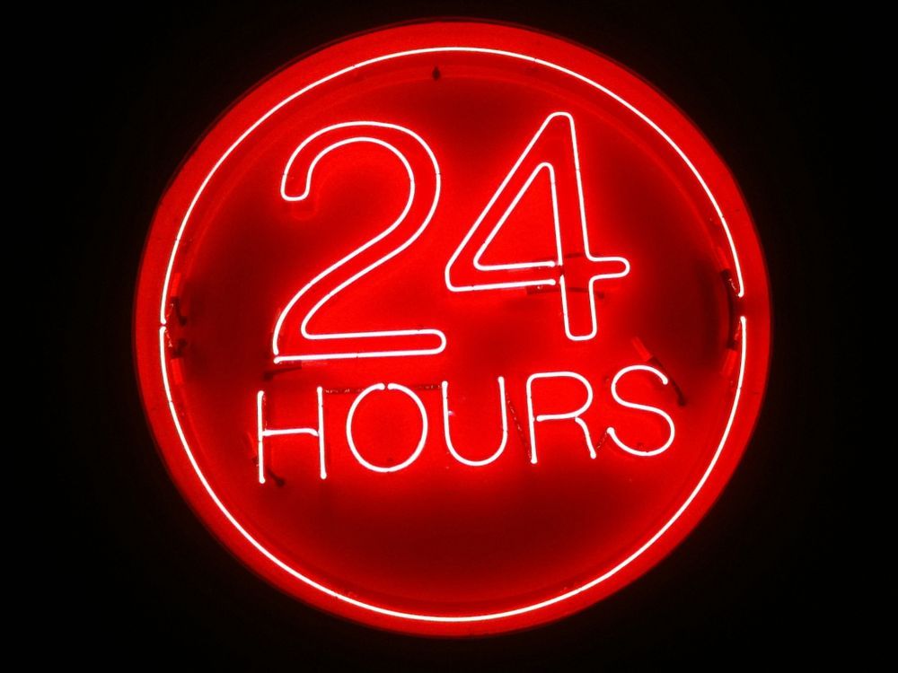 24 hours sign