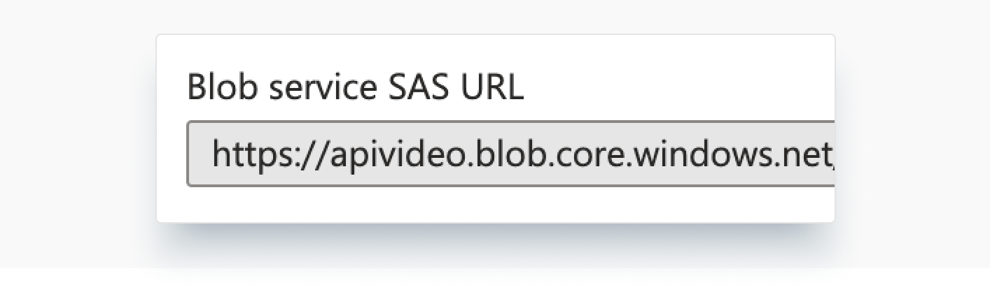 Azure Media Services Blob Service SAS URL