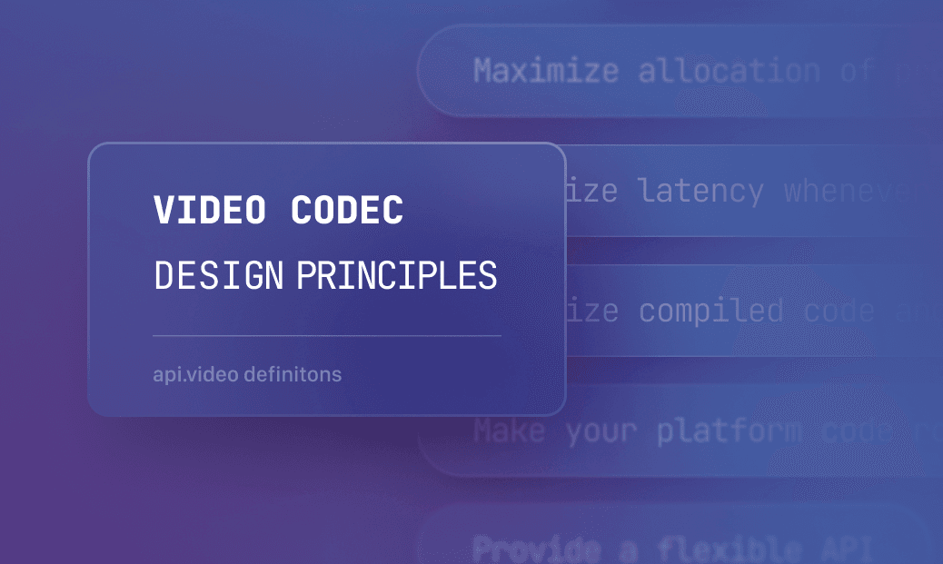 video codec design principles
