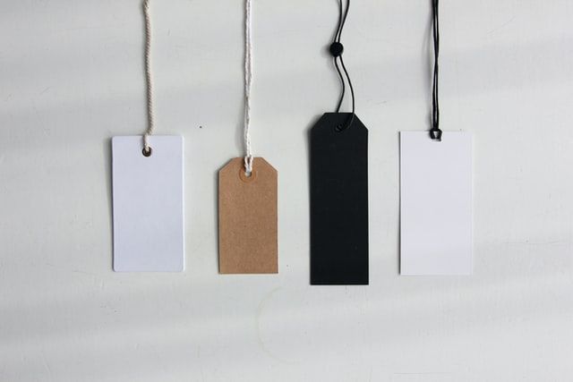 A picture of a set of tags, a pun on video tagging