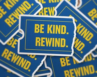 Blockbuster ticket stubs that say 'Be Kind. Rewind.'