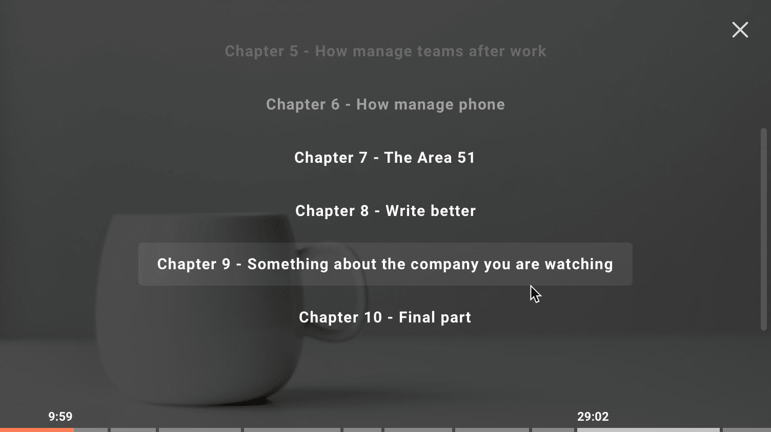 Add chapters to videos