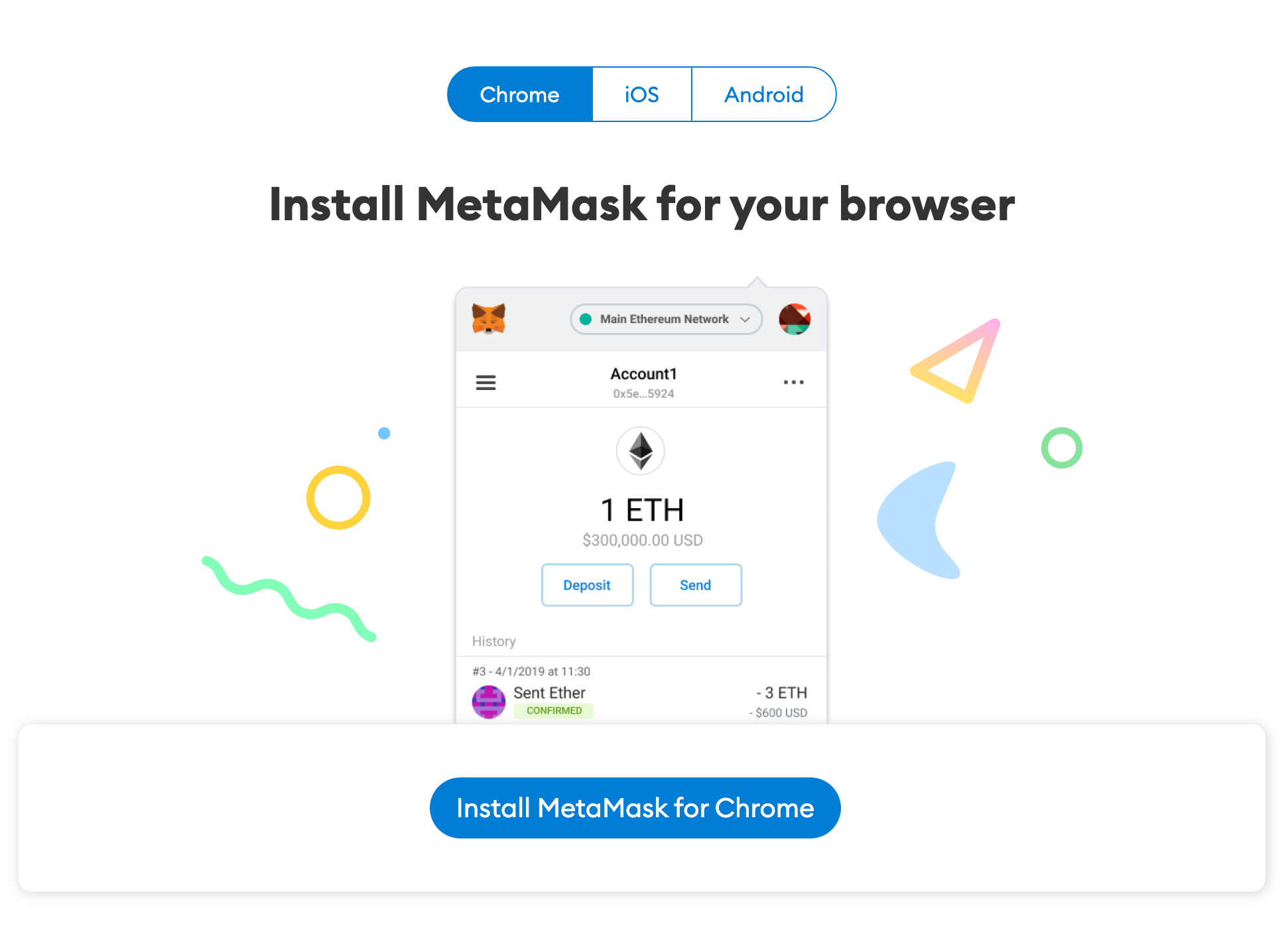 Install MetaMask for your Browser 