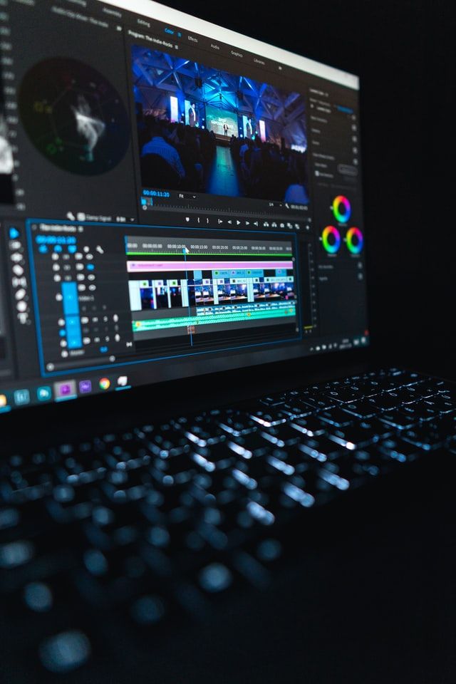 computer screen editing video