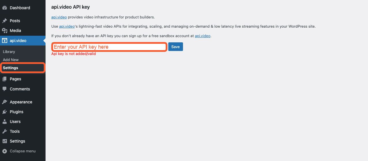 Enter your API key in the plugin settings