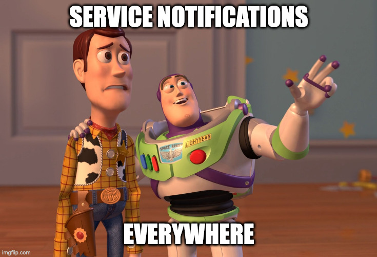 Service notifications - Android app