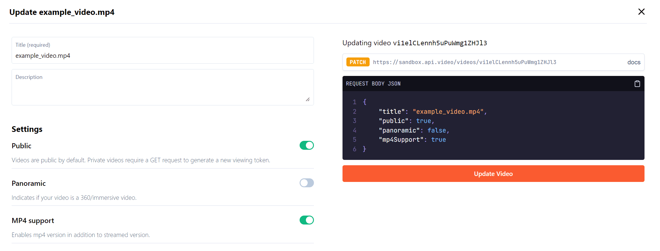 Modifying the MP4 Support property