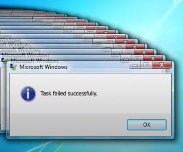 "task failed successfully" windows "error"